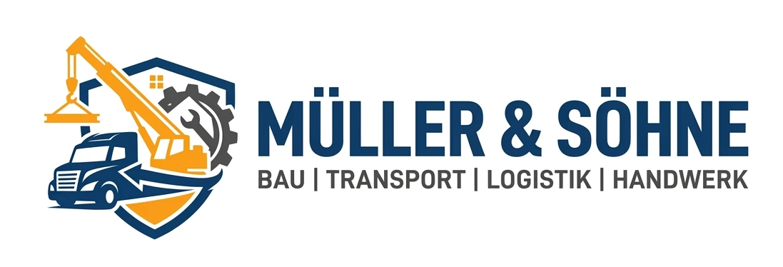 Logo Müller & Söhne — Bau, Transport, Logistik, Handwerk (Beispielunternehmen)